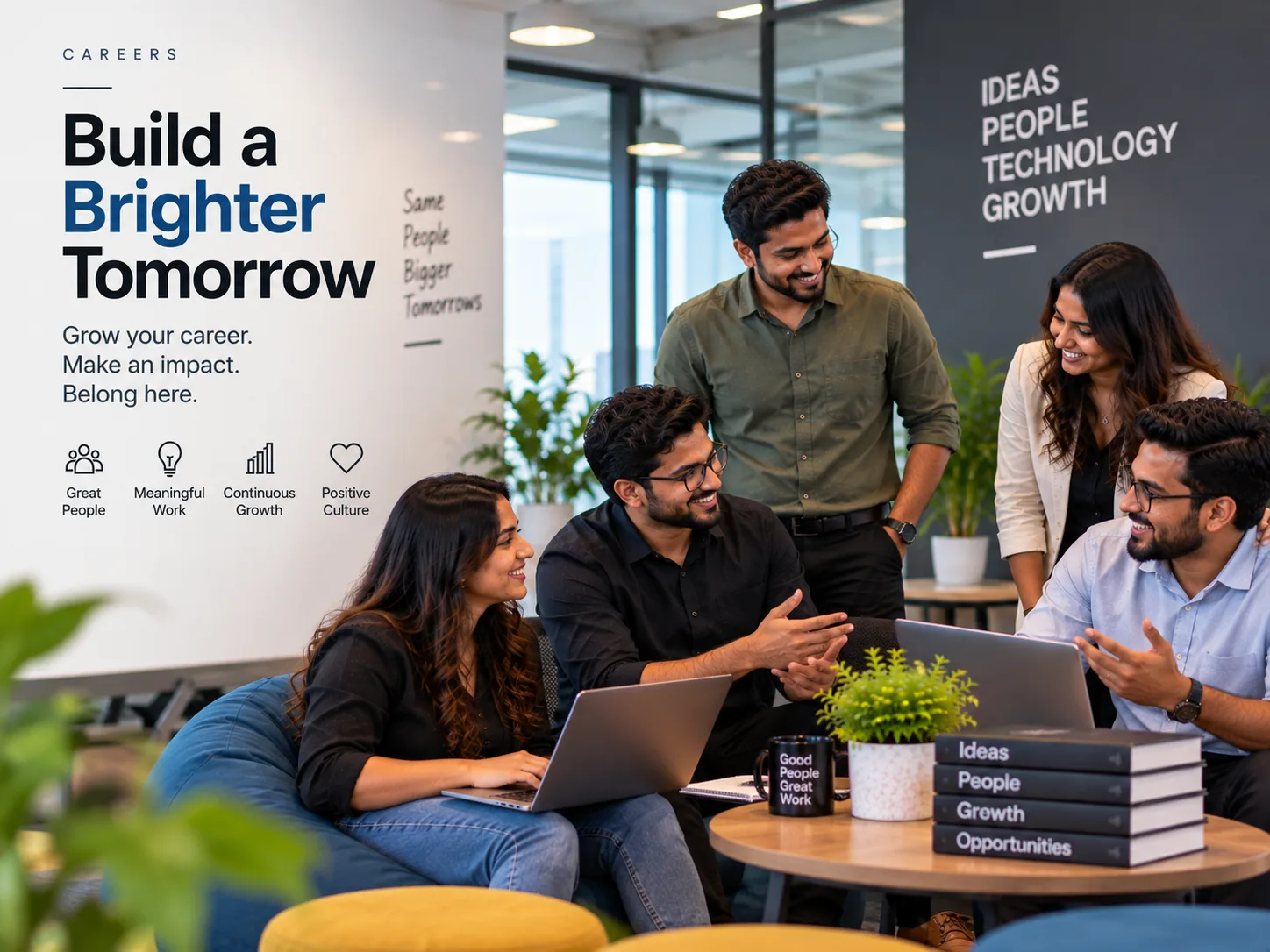 A diverse team meeting around a conference table
